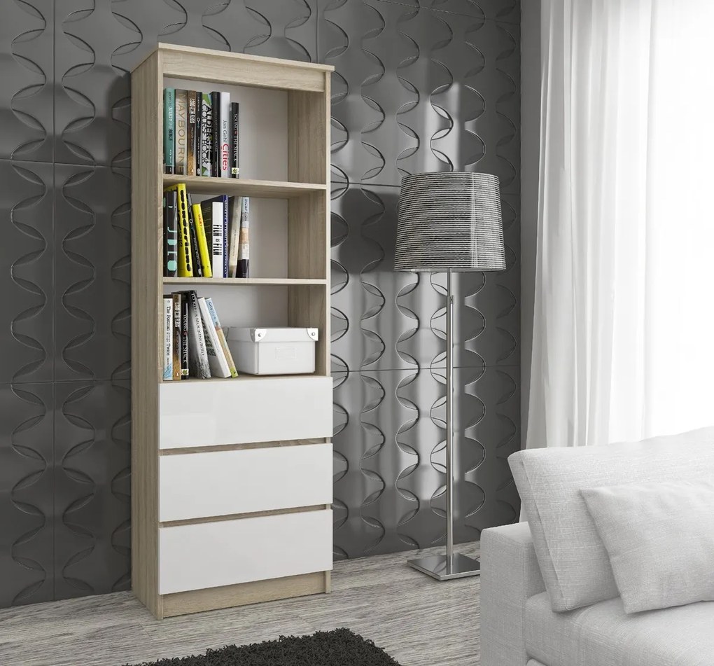 Raft Ravindra (stejar sonoma + alb). 1068934