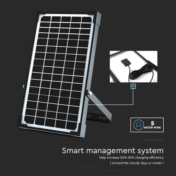 Proiector solar LED cu senzor LED/30W/6,4V 6400K