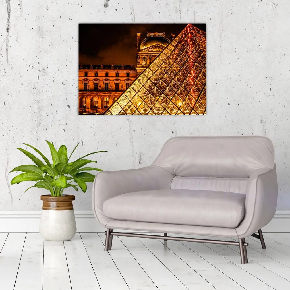 Tablou cu Louvre la Pris (70x50 cm)