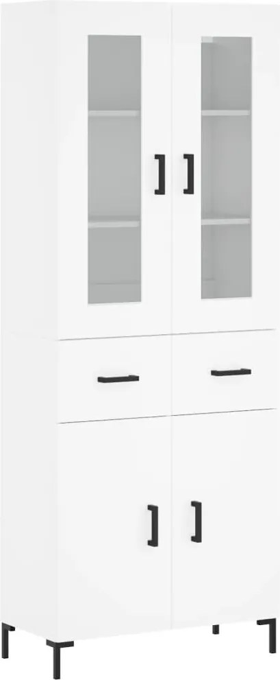 vidaXL Dulap înalt, alb, 69,5x34x180 cm, lemn compozit