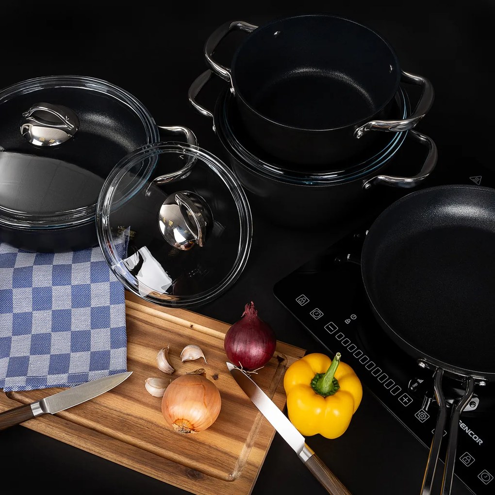 Set de oale de gătit antiaderente 4Home Titaniumdin 7 piese