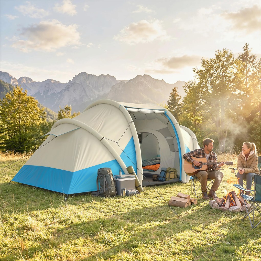 Outsunny Cort gonflabil rapid de montat, refugiu de aer, cort de camping | Aosom Romania