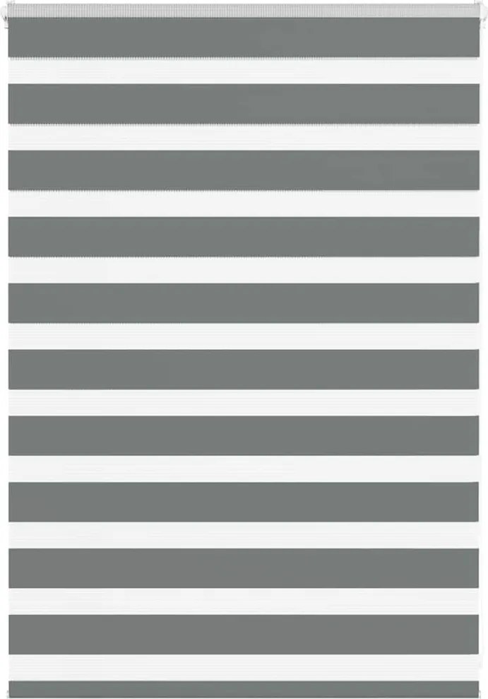vidaXL Jaluzea tip zebra gri închis lățime țesătură 110,9 cm poliester