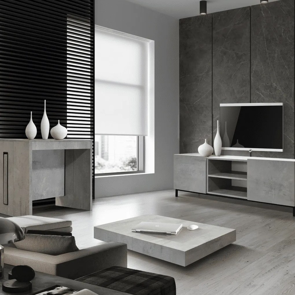 Masa Transformabila, extensibila, cu sistem de ridicare-coborare - LEMN RUSTIC - 120 cm / 80 cm - Transformabila
