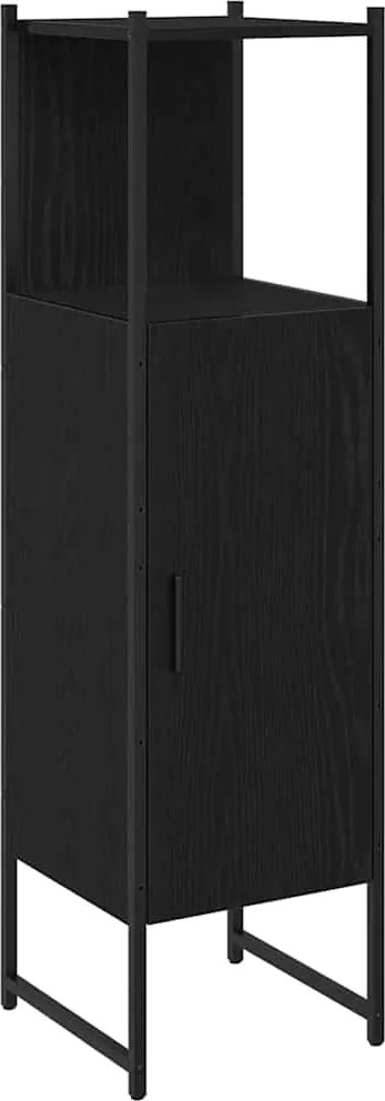 vidaXL Set de mobilier pentru baie Stejar Negru 33 x 33 x 120,5 cm