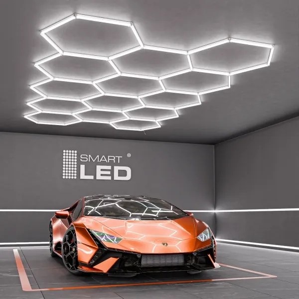 Plafonieră LED 570W/85-265V 6500K 522x298 cm CRI 90 IP44, albă