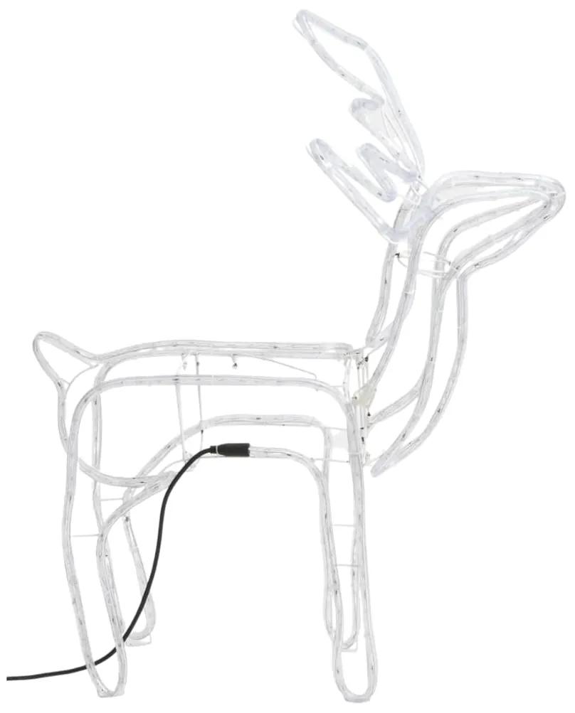 Figurina ren de Craciun, 3 buc., alb cald, 76x42x87 cm 3