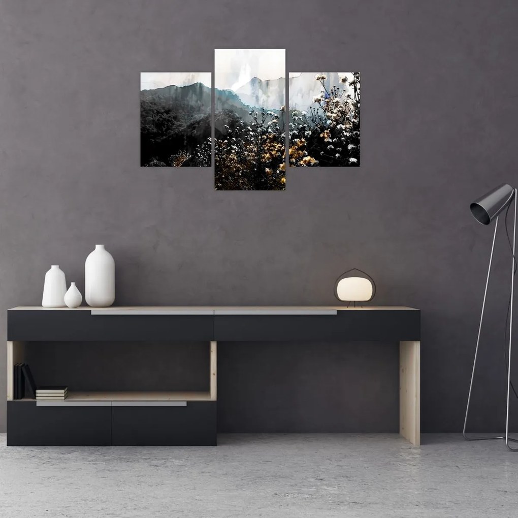 Tablou - Ilustrație de flori sălbatice (90x60 cm)