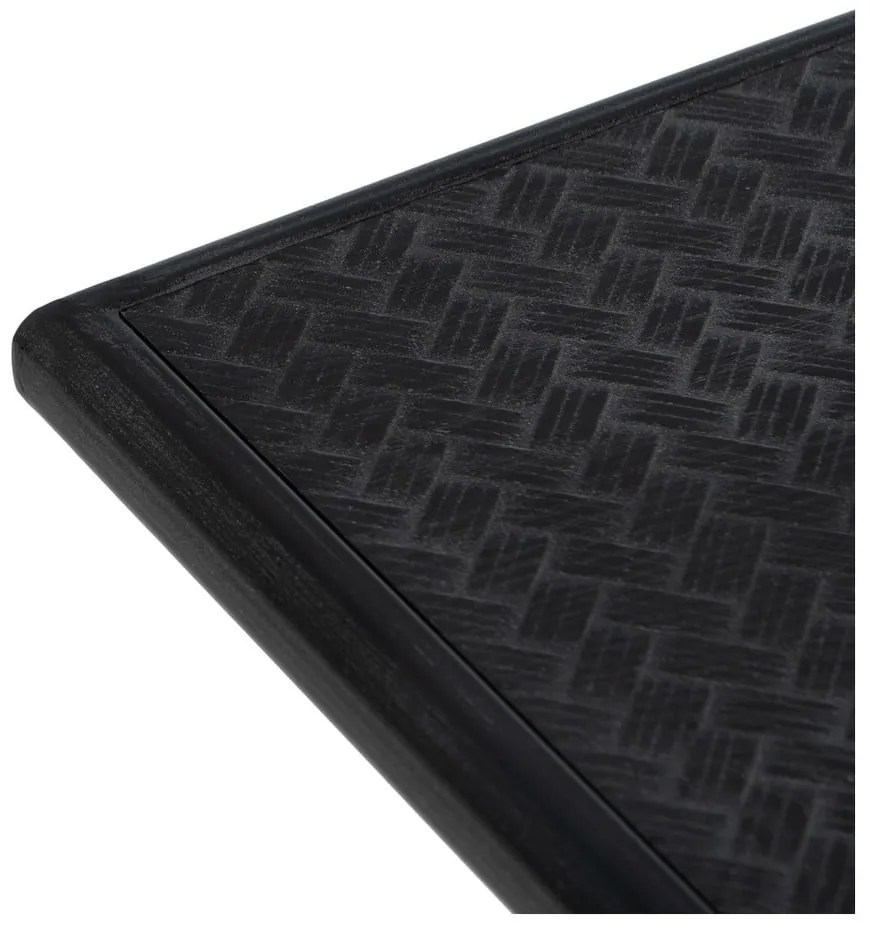 Masă consolă neagră din metal 38x120 cm Oslo – Ixia