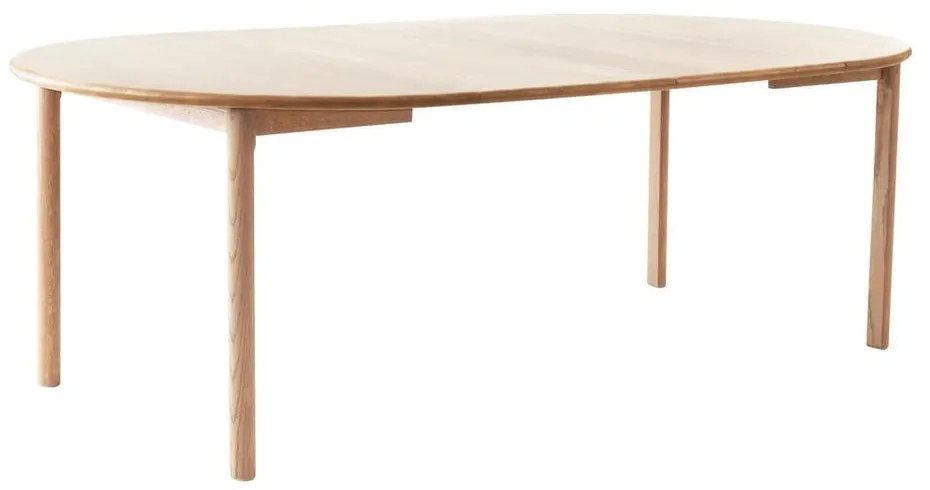 Masă de dining în culoare naturală rotundă extensibilă din lemn de stejar ø 120 cm Noor – Hammel Furniture