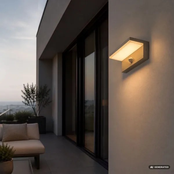 Rabalux 77220 - Lampă de perete LED pentru exterior cu senzor ZARAGOZA 9W/230V IP54 bej