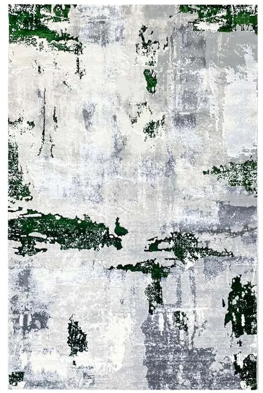 125x200 cm Covor Modern Premium, 70% Polyester și 30% Polipropilenă , Design Modern, Verde Smarald, Densitate 2500 gr/m2