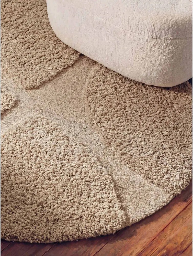Covor bej țesut manual rotund ø 200 cm Lambeth Jasper – Ted Baker