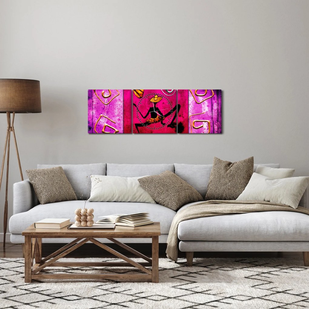 Tablou picturii istorice pe perete (cu ceas) (90x30 cm)