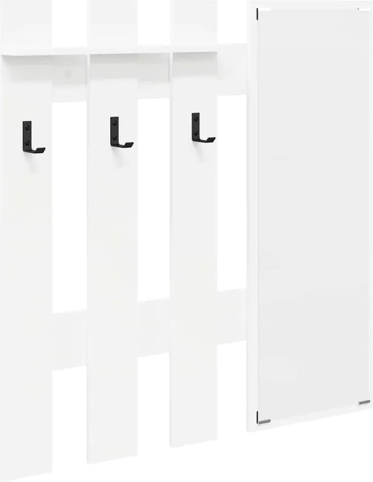 vidaXL Răcător de paltoane montat pe perete Alb 100 x 10 x 100 cm