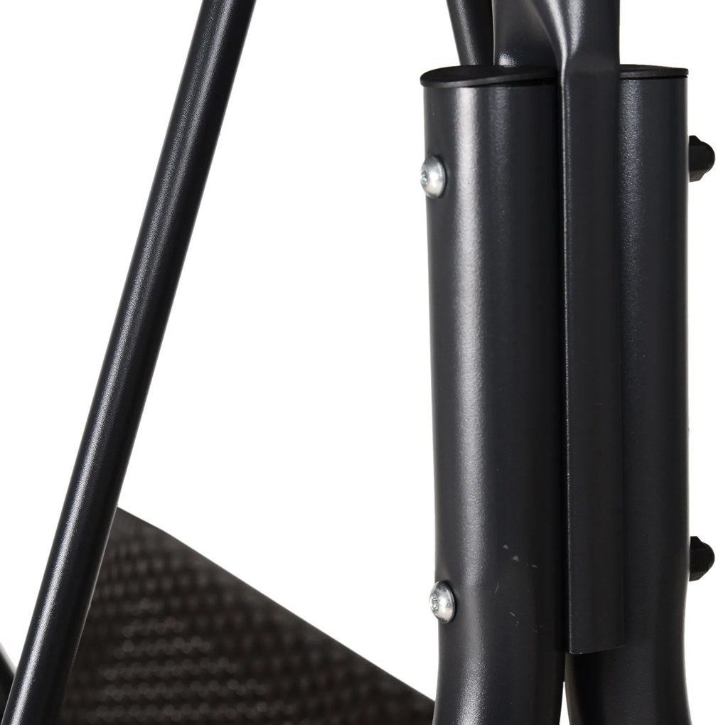 Outsunny Balansoar Hollywood, Balansoar de Grădină cu Baldachin, Acoperiș Reglabil, Negru + Maro + Gri | Aosom Romania