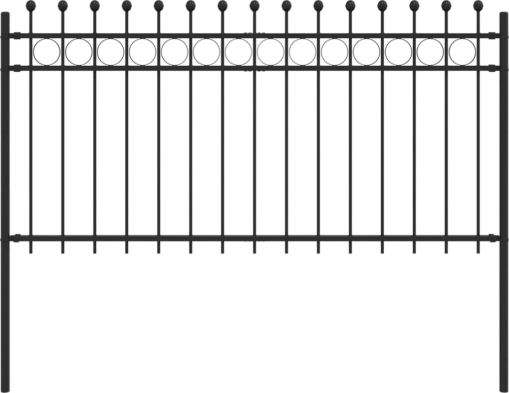 vidaXL Zăbrele in Formă de Inel Negru 200 x 150 cm