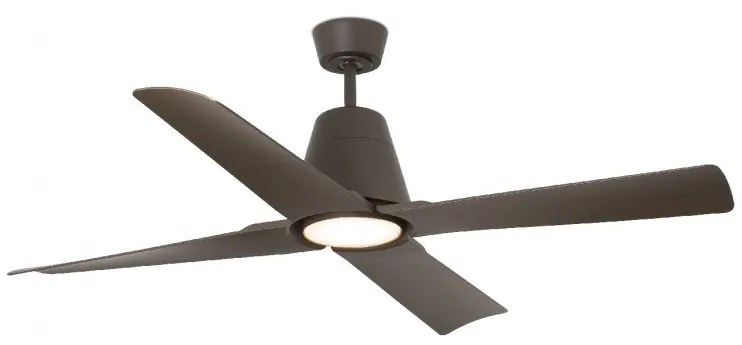 Lustra LED cu Ventilator si telecomanda design modern TYPHOON maro