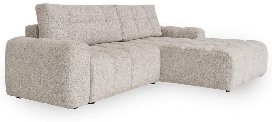 Colțar modular bej extensibil/cu spațiu de depozitare (cu colț pe partea dreaptă) Lulu – Miuform