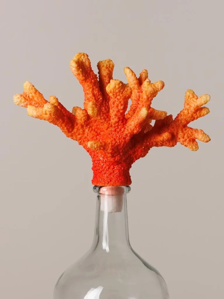 Sticla cu capac in forma de coral Orange