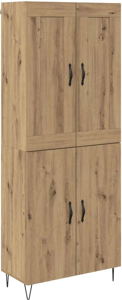 vidaXL Bufet Stejar Artizanal 69,5 x 34 x 180 cm Lemn compozit