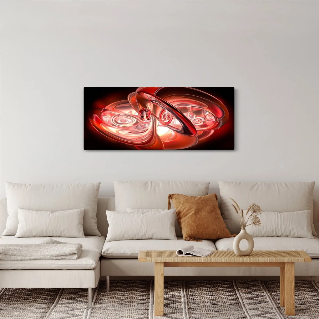 Tabloul - forme roșii (120x50 cm)