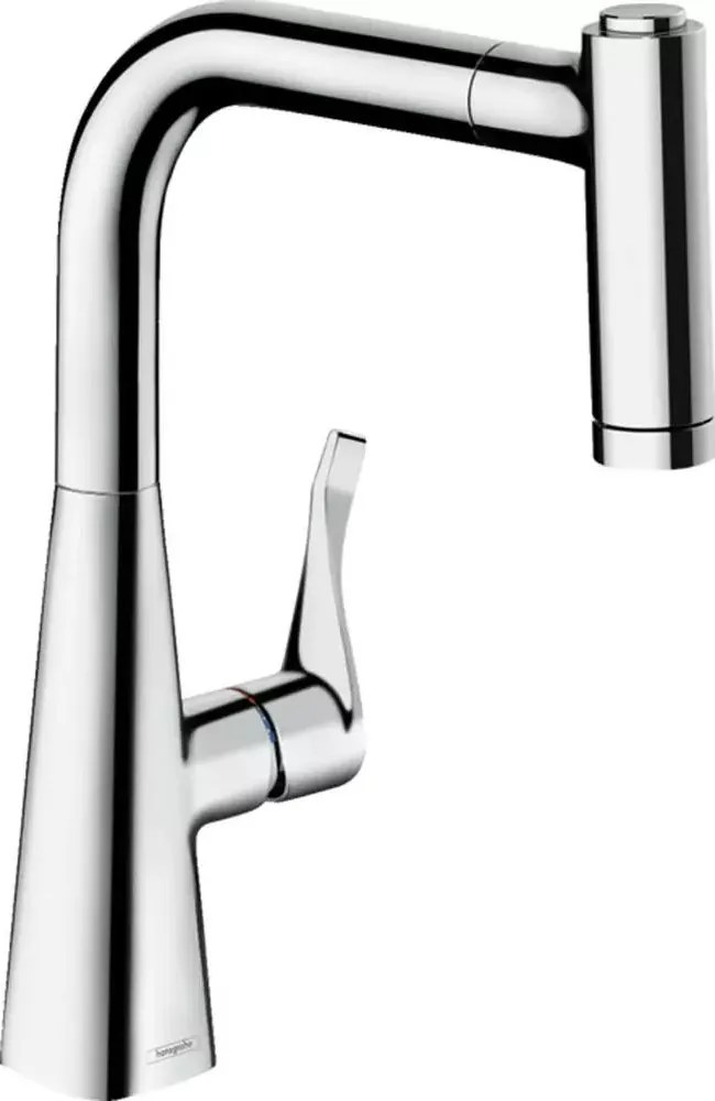 Baterie bucatarie cu dus extractibil Hansgrohe Metris M71 220 cu 2 jeturi