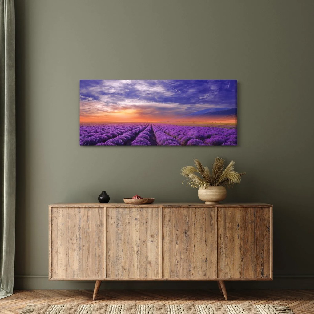 Tablou câmpului cu lavandă (120x50 cm)