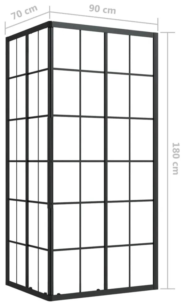 Cabina de dus, 90x70x180 cm, ESG 90 x 70 x 180 cm, Transparent