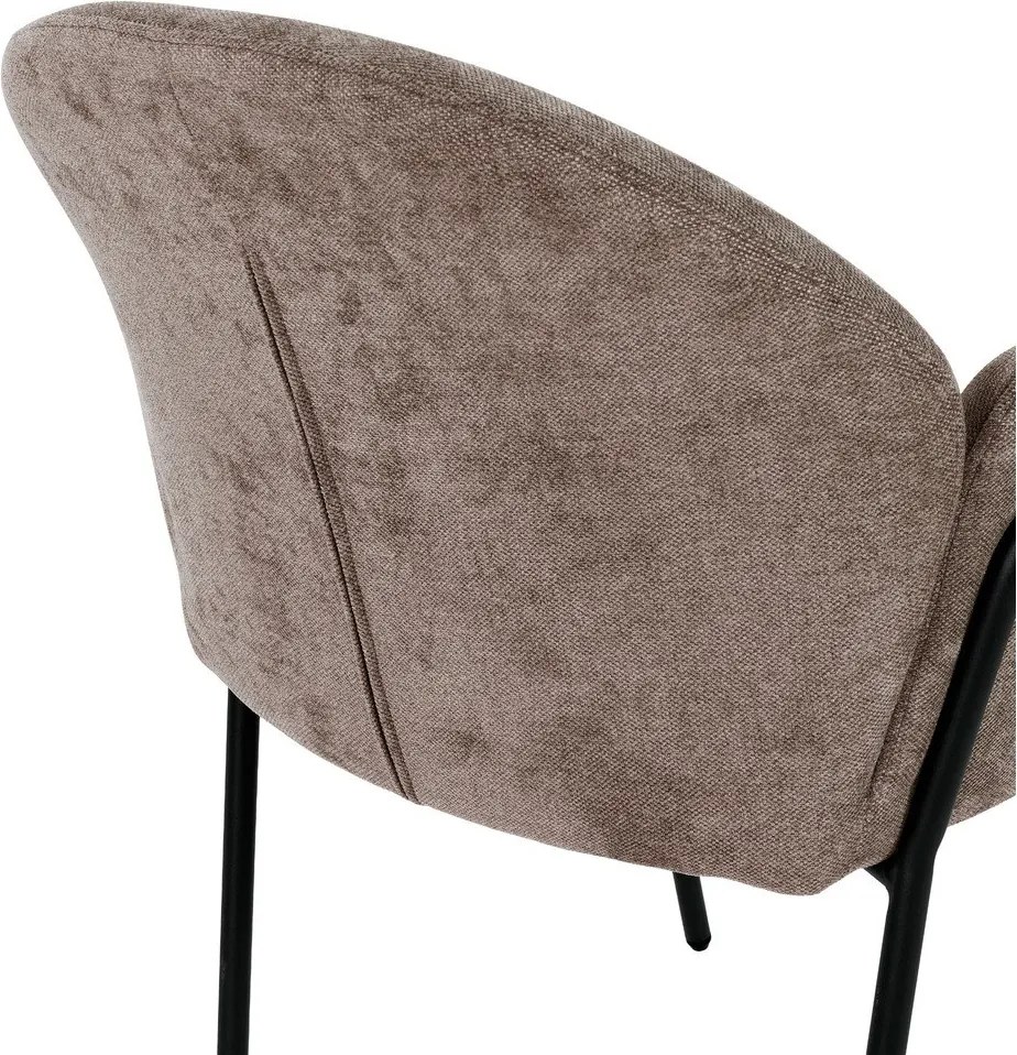 Set de scaune de sufragerie piersică 2 buc. tapițat Aslin – MOME