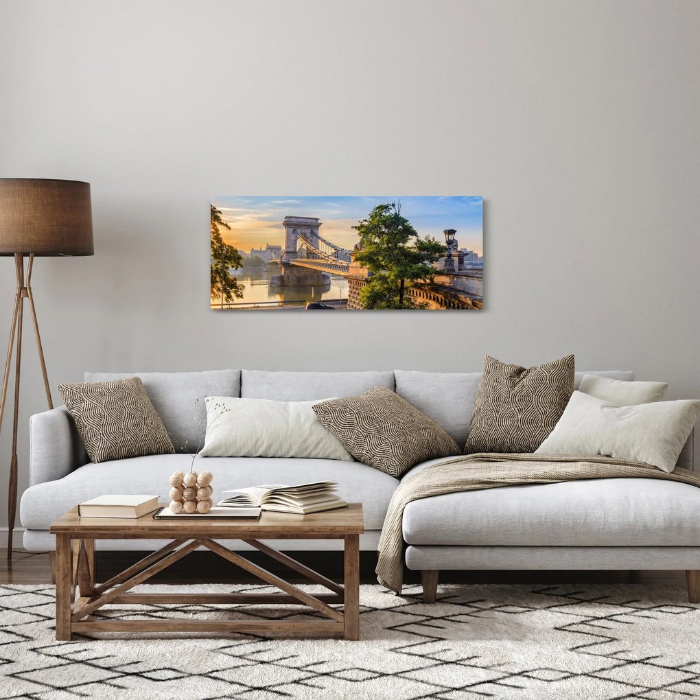 Tablou - Pod peste râu, Budapesta, Ungaria (120x50 cm)