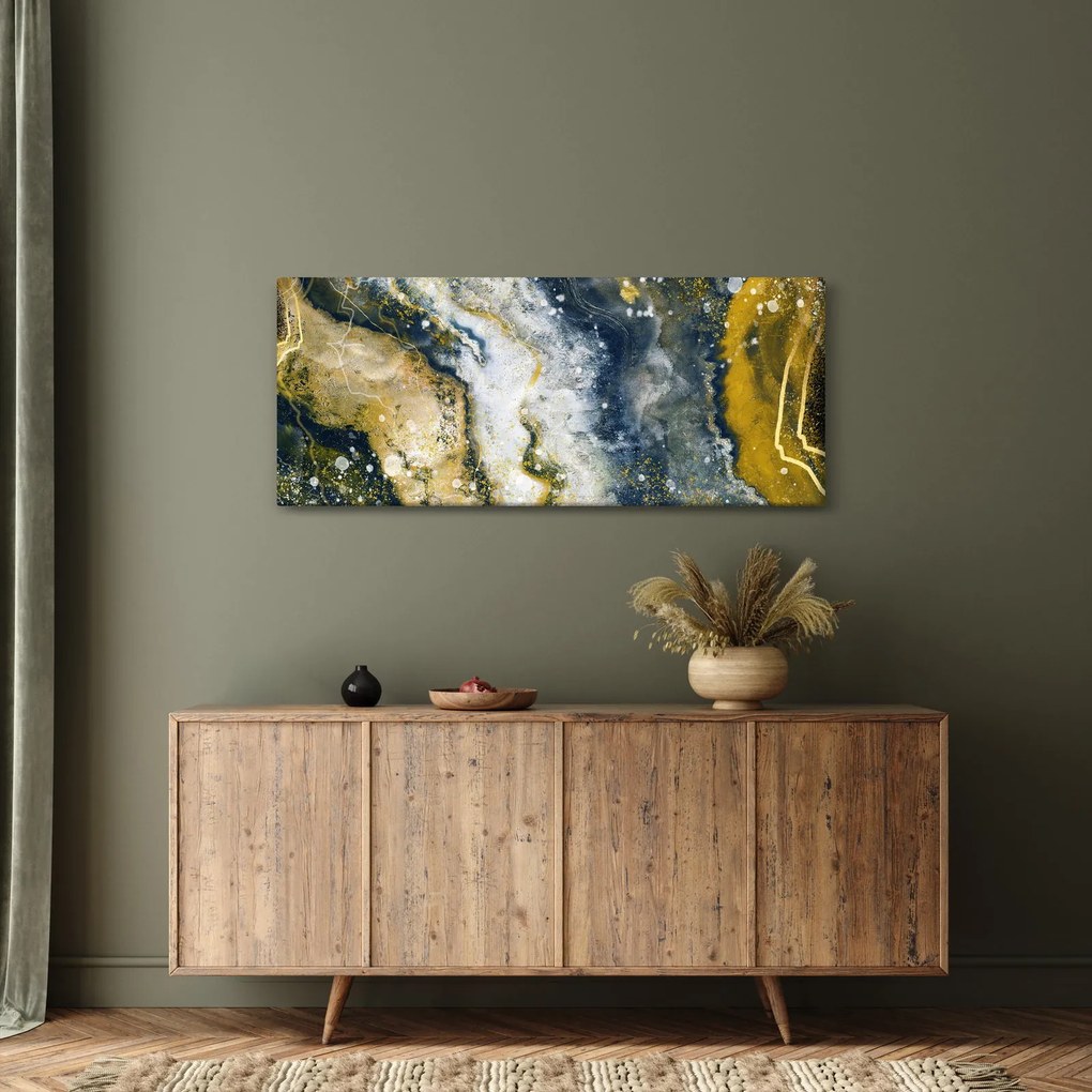 Tablou - Abstract auriu (120x50 cm)
