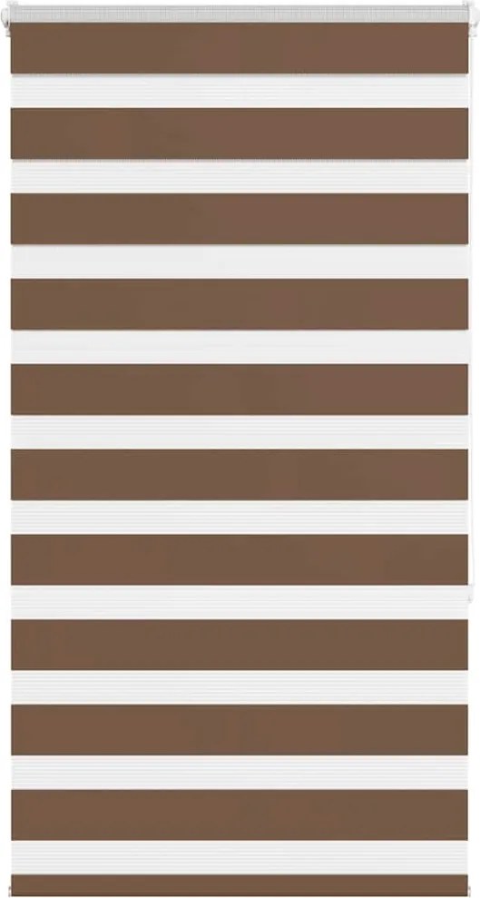 vidaXL Jaluzea tip zebra maro lățime țesătură 80,9 cm poliester