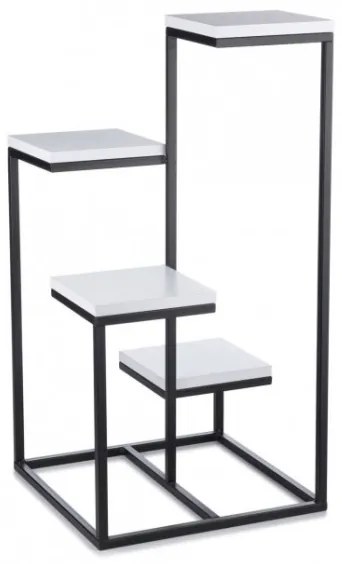 Suport flori KASKADA 79x40 cm negru/alb