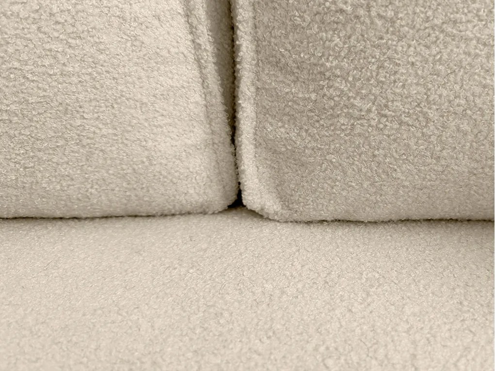 Set de canapea extensibila reversibila in forma de L SMART BOUCLE 232x143 cm, crem, clasa a II-a.