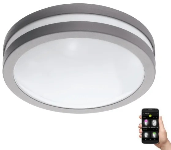 Eglo 33572 - Corp de iluminat LED reglabil pentru baie LOCANA-C, 14W/230V, IP44, argintiu