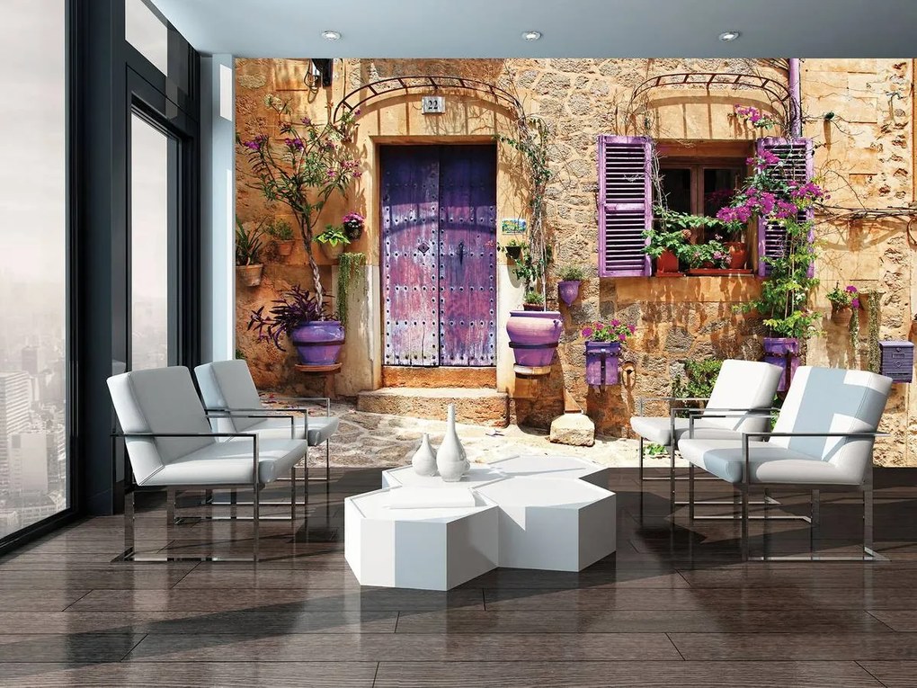 Fototapet - Strada cu lavanda (152,5x104 cm)