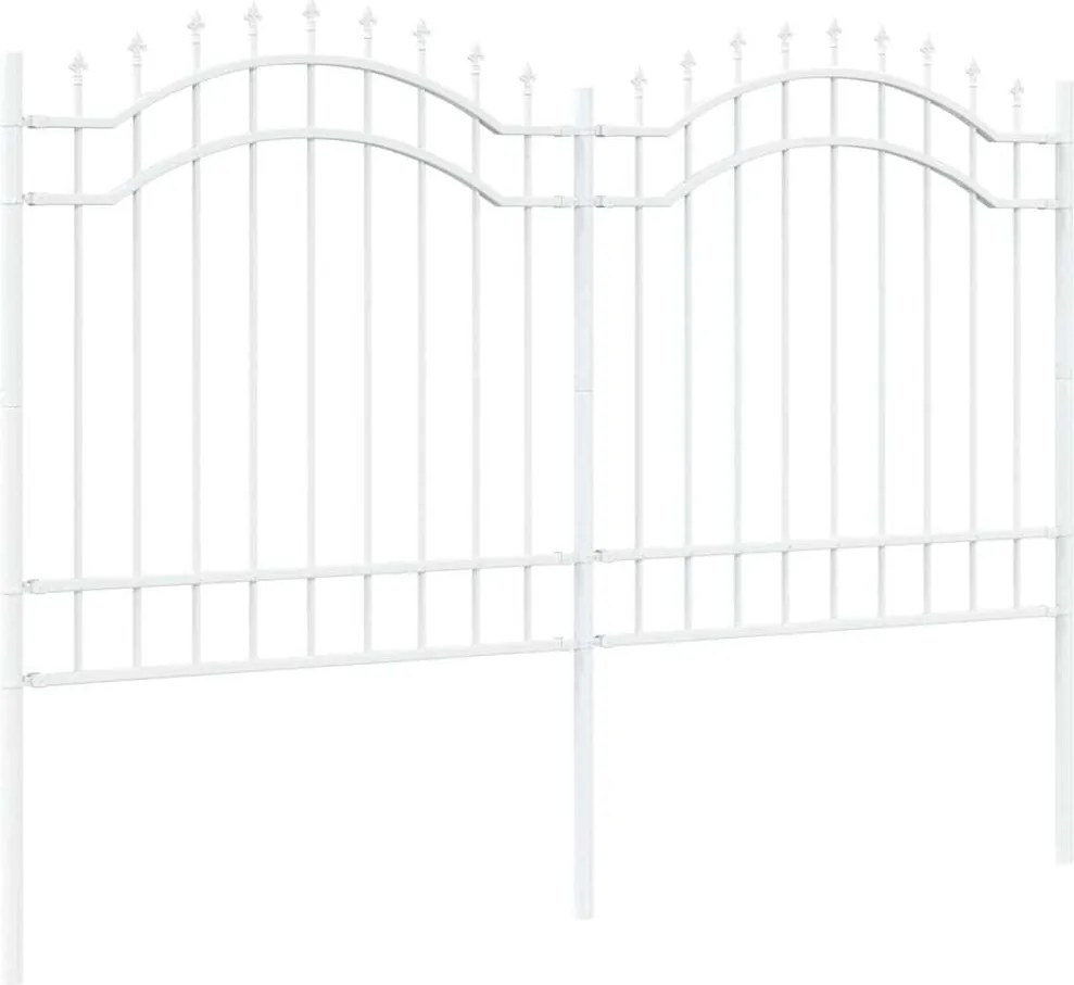 vidaXL Gard de Grădină Alb 240 x 165 cm Oțel vopsit în pulbere