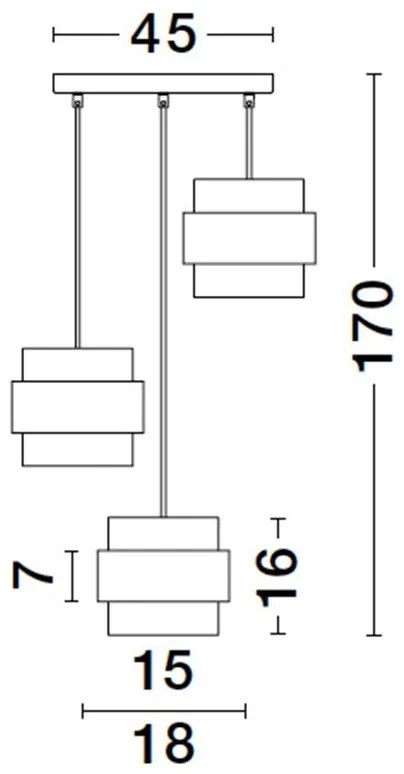 Lustra cu 3 pendule design modern SIANNA