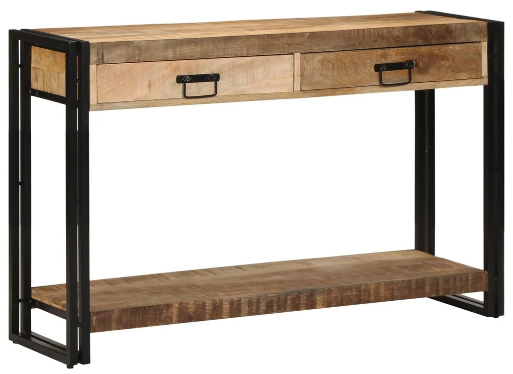 vidaXL Masă consolă, 120x33x75 cm, lemn masiv brut de mango