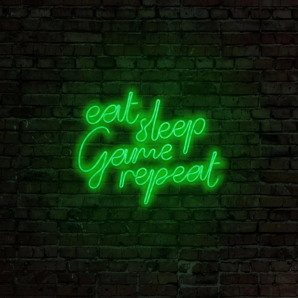 Aplica de Perete Neon eat sleep game repeat, 51 x 41 cm
