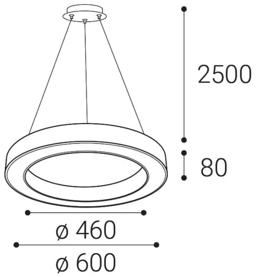 Lustră LED dimabilă pe cablu SATURN LED/50W/230V 3000K/4000K alb LED2