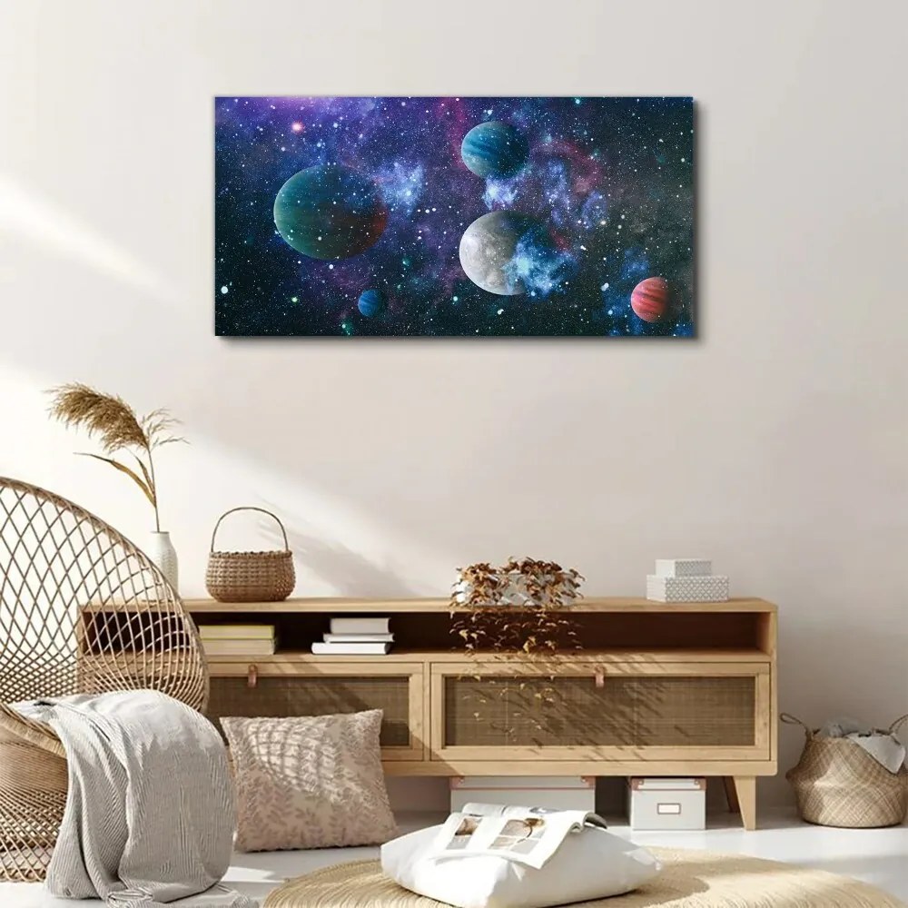 Tablou canvas cerul planetei stele