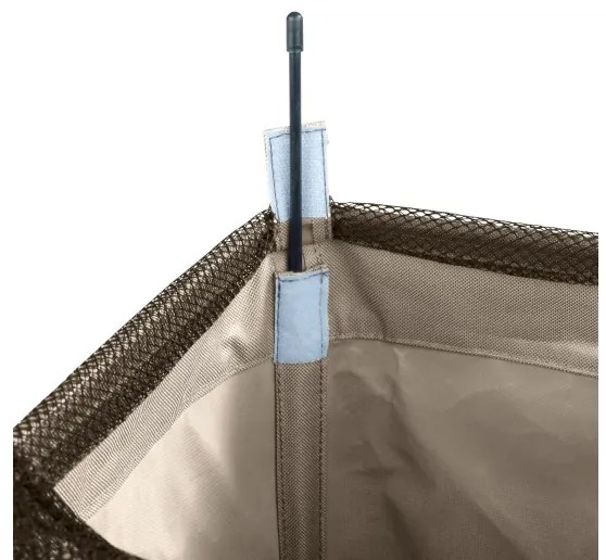 WENKO 3450113100 - Coș pentru rufe CORNO 18,5 x 60 cm bej/negru