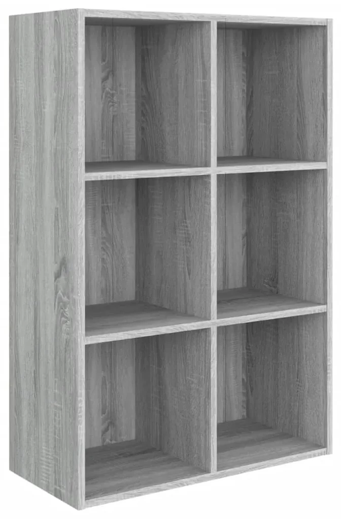 815295 vidaXL Bibliotecă/Servantă, gri sonoma, 66x30x98 cm, lemn prelucrat