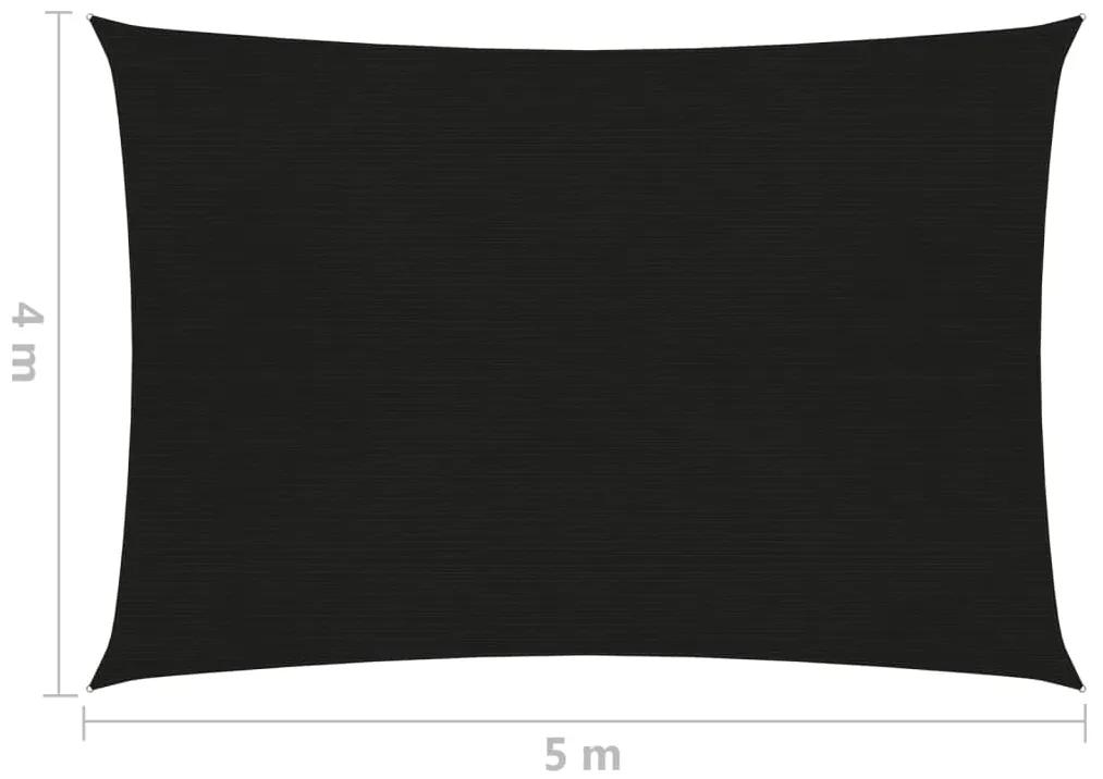 Panza parasolar, negru, 4x5 m, HDPE, 160 g m   Negru, 4 x 5 m