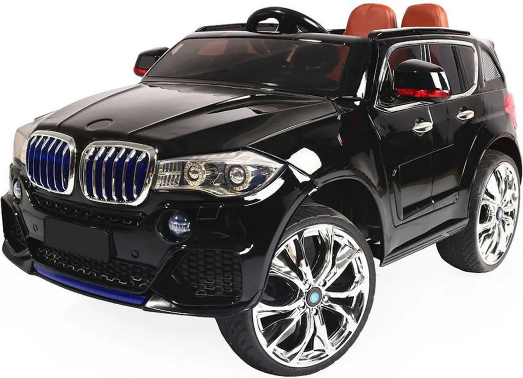 Masinuta Electrica cu Roti din Cauciuc NOVOKIDS™, Display LCD cu Redare MP4 Desene sau Muzica, Scaun de Piele, Model Offroad, Baterie Performanta