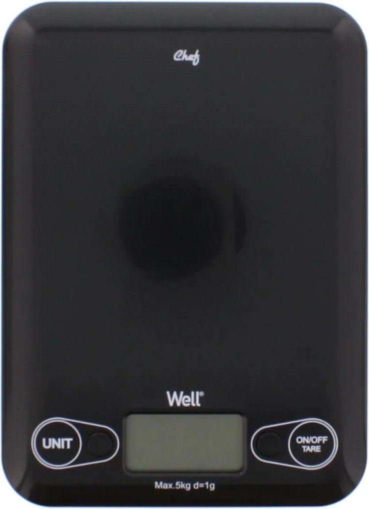 Cantar digital de bucatarie, negru, Well
