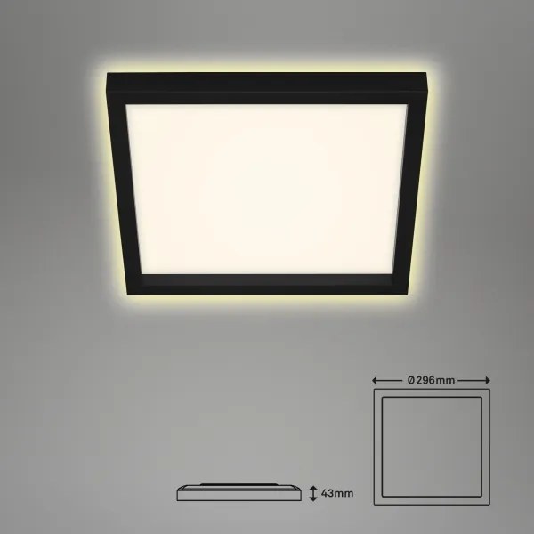 Plafonieră LED CADRE LED/18W/230V d. 29,6x29,6 cm neagră Briloner 7362-015