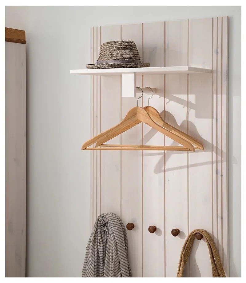 Set pentru hol alb din lemn de pin 60x120x25 cm Anita – Støraa